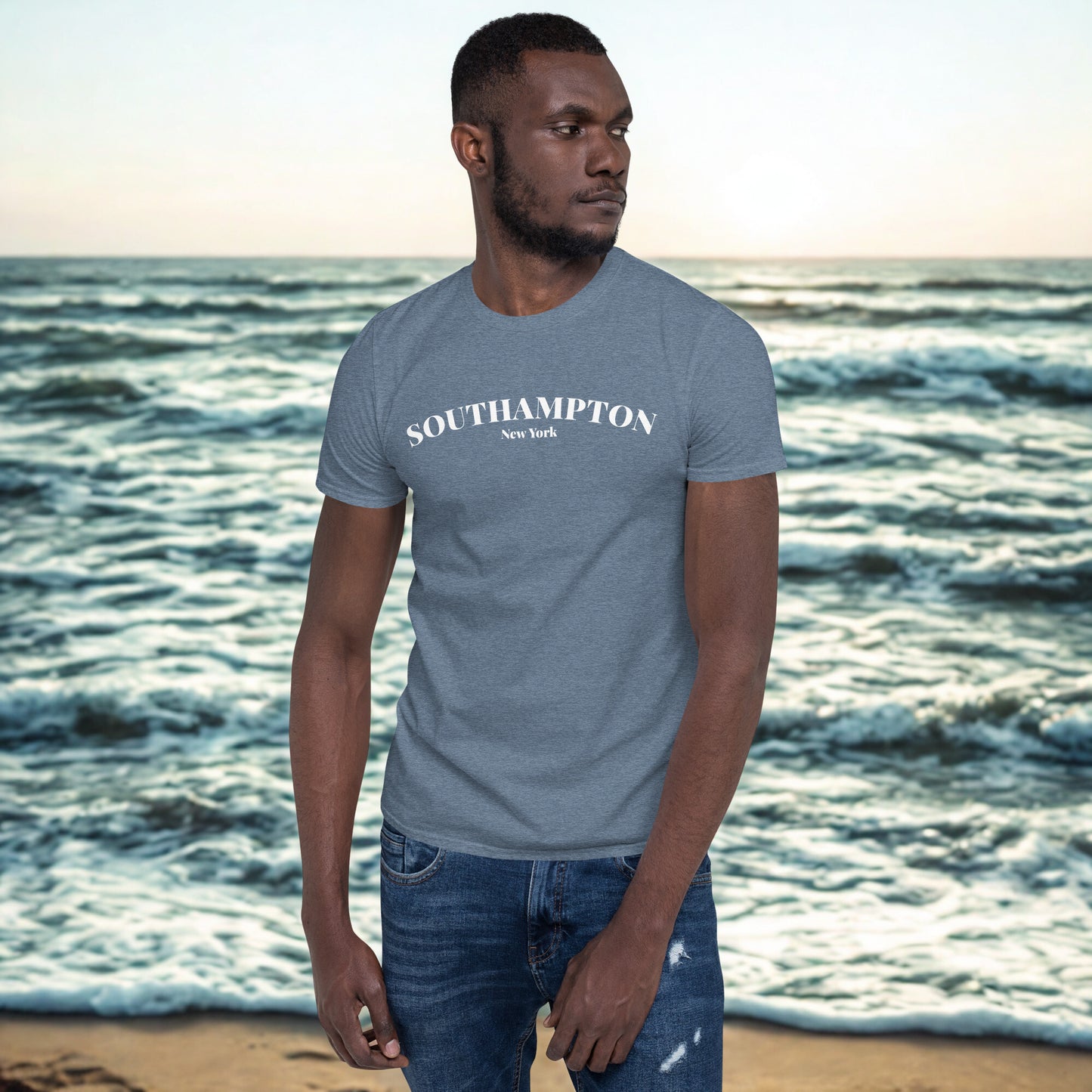 Southampton NY Short Sleeve T-Shirt – Soft Vintage Tri-Blend Tee
