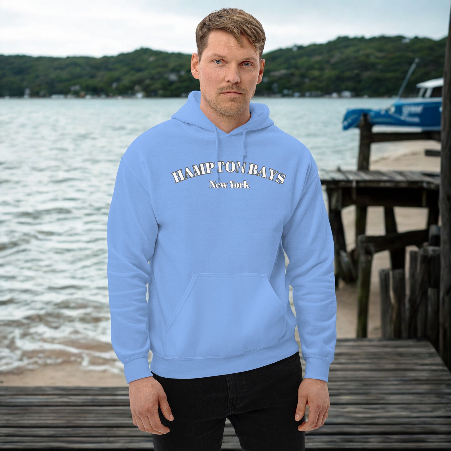 Hampton Bays Hoodie – Cozy Unisex Sweatshirt for Beach Nights & Coastal Living