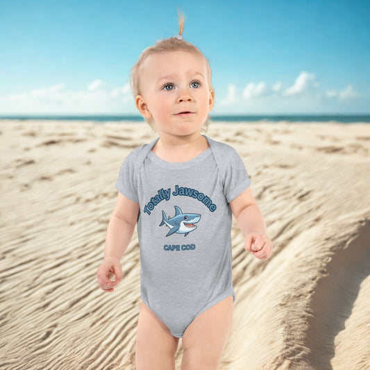 Totally Jawsome Baby Shark Onesie – Cape Cod-Inspired, Soft & Snuggly Coastal Cutie!