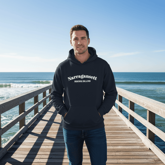 Narragansett RI Hoodie: Essential Coastal Comfort Unisex Sweatshirt 